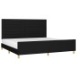 vidaXL Estructura de cama con cabecero de tela negro 200x200 cm vidaXL Estructura de cama con cabecero de tela negro 200x200 cm