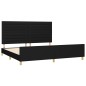 vidaXL Estructura de cama con cabecero de tela negro 200x200 cm vidaXL Estructura de cama con cabecero de tela negro 200x200 cm