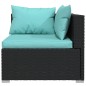 vidaXL Set de muebles de jardín 8 pzas y cojines ratán sintético negro vidaXL Set de muebles de jardín 8 pzas y cojines ratán sintético negro