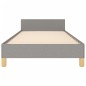 vidaXL Estructura de cama con cabecero de tela gris claro 100x200 cm vidaXL Estructura de cama con cabecero de tela gris claro 100x200 cm