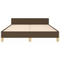 vidaXL Estructura de cama con cabecero de tela marrón 140x200 cm vidaXL Estructura de cama con cabecero de tela marrón 140x200 cm