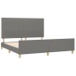 vidaXL Estructura de cama con cabecero tela gris oscuro 180x200 cm vidaXL Estructura de cama con cabecero tela gris oscuro 180x200 cm