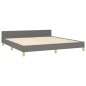 vidaXL Estructura de cama con cabecero tela gris oscuro 180x200 cm vidaXL Estructura de cama con cabecero tela gris oscuro 180x200 cm
