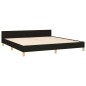 vidaXL Estructura de cama con cabecero de tela negro 160x200 cm vidaXL Estructura de cama con cabecero de tela negro 160x200 cm