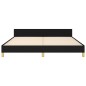vidaXL Estructura de cama con cabecero de tela negro 160x200 cm vidaXL Estructura de cama con cabecero de tela negro 160x200 cm
