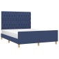 vidaXL Estructura de cama con cabecero tela gris taupe azul 140x200 cm vidaXL Estructura de cama con cabecero tela gris taupe azul 140x200 cm