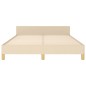 vidaXL Estructura de cama con cabecero de tela color crema 140x190 cm vidaXL Estructura de cama con cabecero de tela color crema 140x190 cm