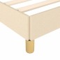 vidaXL Estructura de cama con cabecero de tela color crema 140x190 cm vidaXL Estructura de cama con cabecero de tela color crema 140x190 cm