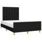 vidaXL Estructura de cama con cabecero de tela negro 120x200 cm vidaXL Estructura de cama con cabecero de tela negro 120x200 cm