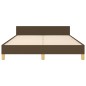 vidaXL Estructura de cama con cabecero de tela marrón 140x200 cm vidaXL Estructura de cama con cabecero de tela marrón 140x200 cm