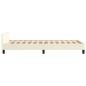 vidaXL Estructura de cama con cabecero cuero sintético crema 90x190 cm vidaXL Estructura de cama con cabecero cuero sintético crema 90x190 cm