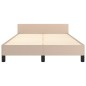 vidaXL Estructura de cama cabecero cuero sintético capuchino 120x200cm