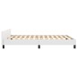 vidaXL Estructura de cama cabecero cuero sintético blanco 140x190 cm