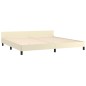 vidaXL Estructura de cama con cabecero cuero sintético crema 200x200cm
