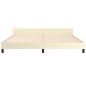 vidaXL Estructura de cama con cabecero cuero sintético crema 200x200cm