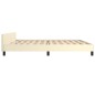 vidaXL Estructura de cama con cabecero cuero sintético crema 200x200cm