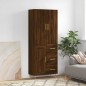 vidaXL Aparador alto madera contrachapada marrón roble 69,5x34x180 cm vidaXL Aparador alto madera contrachapada marrón roble 69,5x34x180 cm
