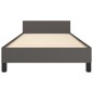 vidaXL Estructura de cama con cabecero cuero sintético gris 80x200 cm vidaXL Estructura de cama con cabecero cuero sintético gris 80x200 cm