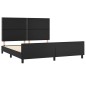 vidaXL Estructura de cama con cabecero cuero sintético negro 160x200cm