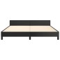 vidaXL Estructura de cama con cabecero cuero sintético negro 160x200cm