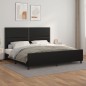 vidaXL Estructura de cama con cabecero cuero sintético negro 200x200cm vidaXL Estructura de cama con cabecero cuero sintético negro 200x200cm