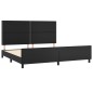 vidaXL Estructura de cama con cabecero cuero sintético negro 200x200cm vidaXL Estructura de cama con cabecero cuero sintético negro 200x200cm