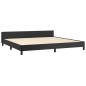 vidaXL Estructura de cama con cabecero cuero sintético negro 200x200cm vidaXL Estructura de cama con cabecero cuero sintético negro 200x200cm