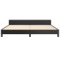 vidaXL Estructura de cama con cabecero cuero sintético negro 200x200cm vidaXL Estructura de cama con cabecero cuero sintético negro 200x200cm