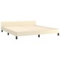 vidaXL Estructura de cama con cabecero cuero sintético crema 180x200cm vidaXL Estructura de cama con cabecero cuero sintético crema 180x200cm