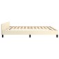 vidaXL Estructura de cama con cabecero cuero sintético crema 180x200cm vidaXL Estructura de cama con cabecero cuero sintético crema 180x200cm