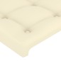 vidaXL Estructura de cama con cabecero cuero sintético crema 180x200cm vidaXL Estructura de cama con cabecero cuero sintético crema 180x200cm