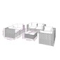 vidaXL Set muebles de jardín 7 piezas y cojines ratán sintético marrón vidaXL Set muebles de jardín 7 piezas y cojines ratán sintético marrón