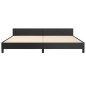 vidaXL Estructura de cama con cabecero cuero sintético negro 200x200cm vidaXL Estructura de cama con cabecero cuero sintético negro 200x200cm