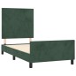 vidaXL Estructura cama con cabecero terciopelo verde oscuro 100x200 cm vidaXL Estructura cama con cabecero terciopelo verde oscuro 100x200 cm