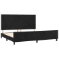 vidaXL Estructura de cama con cabecero de terciopelo negro 200x200 cm vidaXL Estructura de cama con cabecero de terciopelo negro 200x200 cm