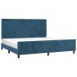 vidaXL Estructura cama con cabecero terciopelo azul oscuro 200x200 cm vidaXL Estructura cama con cabecero terciopelo azul oscuro 200x200 cm