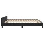 vidaXL Estructura de cama con cabecero de terciopelo negro 180x200 cm vidaXL Estructura de cama con cabecero de terciopelo negro 180x200 cm