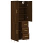 vidaXL Aparador alto madera contrachapada marrón roble 69,5x34x180 cm vidaXL Aparador alto madera contrachapada marrón roble 69,5x34x180 cm