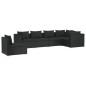 vidaXL Set de muebles de jardín 6 pzas y cojines ratán sintético negro vidaXL Set de muebles de jardín 6 pzas y cojines ratán sintético negro
