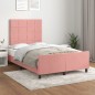vidaXL Estructura de cama con cabecero de terciopelo rosa 120x200 cm vidaXL Estructura de cama con cabecero de terciopelo rosa 120x200 cm