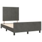vidaXL Estructura cama con cabecero terciopelo gris oscuro 120x200 cm vidaXL Estructura cama con cabecero terciopelo gris oscuro 120x200 cm