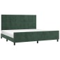 vidaXL Estructura cama con cabecero terciopelo verde oscuro 200x200 cm vidaXL Estructura cama con cabecero terciopelo verde oscuro 200x200 cm