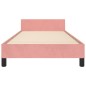 vidaXL Estructura de cama con cabecero de terciopelo rosa 90x200 cm vidaXL Estructura de cama con cabecero de terciopelo rosa 90x200 cm