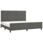 vidaXL Estructura cama con cabecero terciopelo gris oscuro 200x200 cm vidaXL Estructura cama con cabecero terciopelo gris oscuro 200x200 cm