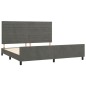 vidaXL Estructura cama con cabecero terciopelo gris oscuro 200x200 cm vidaXL Estructura cama con cabecero terciopelo gris oscuro 200x200 cm