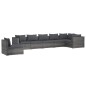 vidaXL Set de muebles de jardín 7 pzas y cojines ratán sintético gris vidaXL Set de muebles de jardín 7 pzas y cojines ratán sintético gris