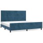 vidaXL Estructura cama con cabecero terciopelo azul oscuro 200x200 cm