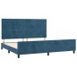vidaXL Estructura cama con cabecero terciopelo azul oscuro 200x200 cm