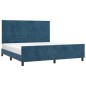 vidaXL Estructura cama con cabecero terciopelo azul oscuro 160x200 cm vidaXL Estructura cama con cabecero terciopelo azul oscuro 160x200 cm