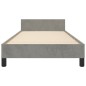 vidaXL Estructura de cama con cabecero terciopelo gris claro 100x200cm vidaXL Estructura de cama con cabecero terciopelo gris claro 100x200cm